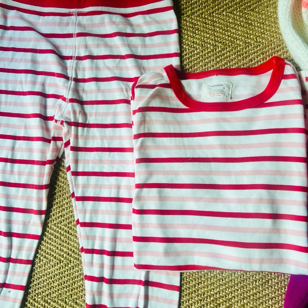 Crewcuts size 12 candy striped pajamas - Picture 2 of 4